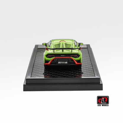 LCD Model 1:64 Lamborghini Huracan STO Green Openable Engine Hood with Detailed Engine Lamborghini Official Licensed