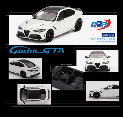BBR 1:64 Alfa Romeo Giulia GTA White Official Licensed (BBRDIE6425)