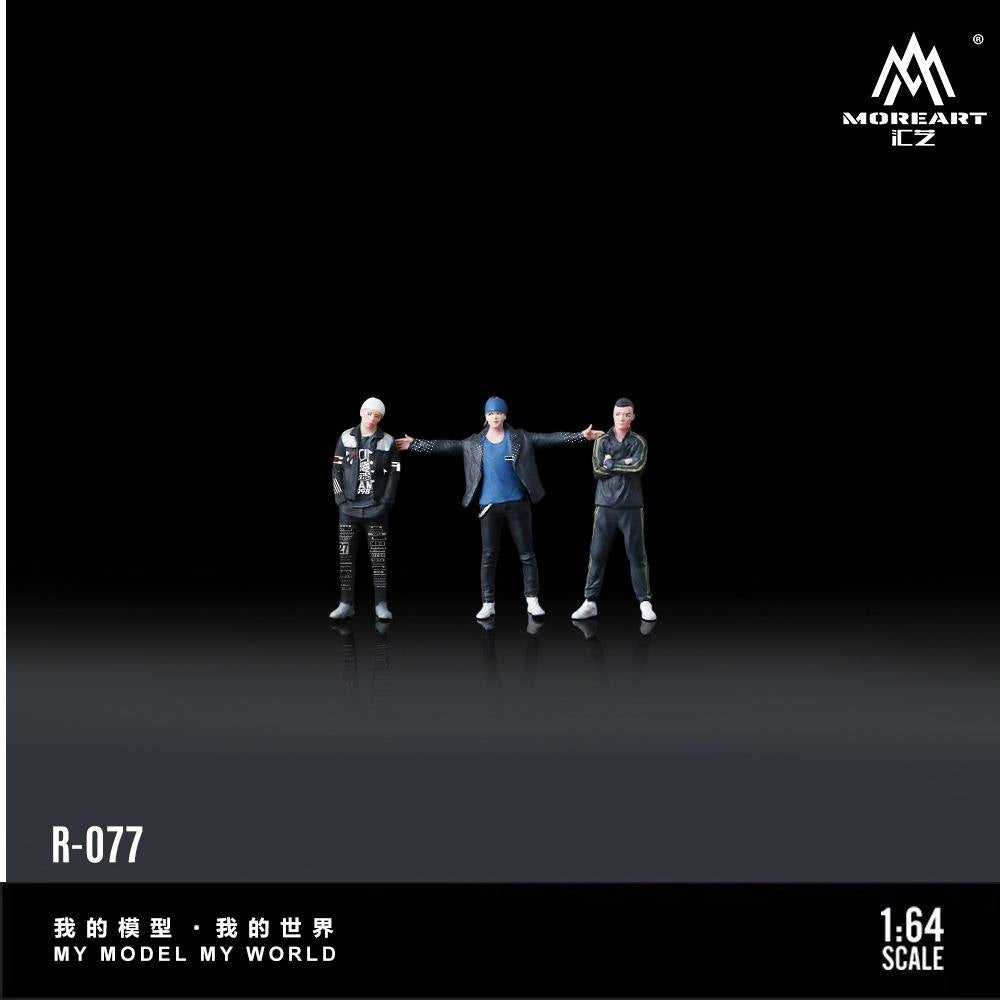 MoreArt 1:64 Drag Racing Teen Trio Initial D Movie Version Doll Set (3 Figures Set)