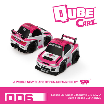 Mini GT 1:64 QubeCarz Nissan LBWK Liberty Walk 6 Cars Full Set in Sealed Box - Chance of a Chase Car (QZ00101-QZ00502)