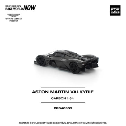 Pop Race 1:64 Aston Martin Valkyrie Carbon Opening Rear Hood Detailed Engine (PR640353)