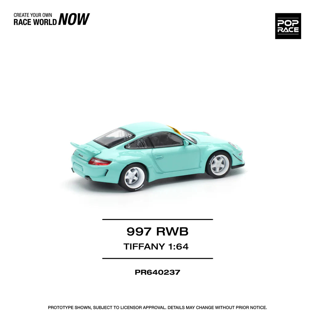Pop Race 1:64 Porsche RWB 997 Tiffany Blue (PR640237)