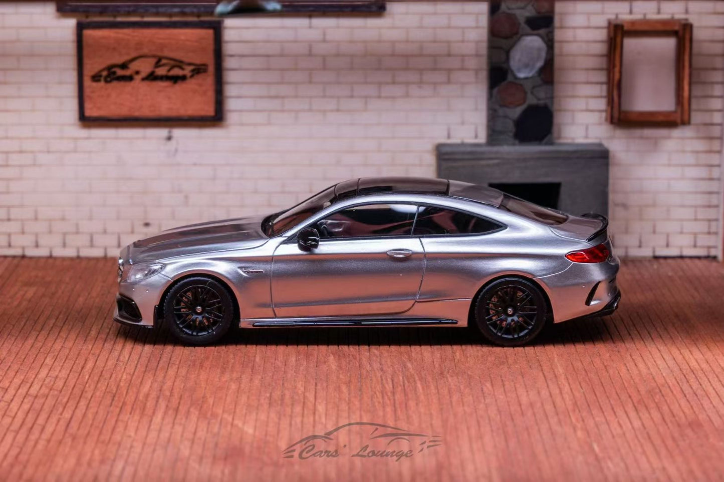 [Premium Resin Model] Car Lounge 1:64 Mercedes-Benz C63S Coupe C-Class W205 Iridium Silver Premium Box Packaging (Limited to 399 Pieces)