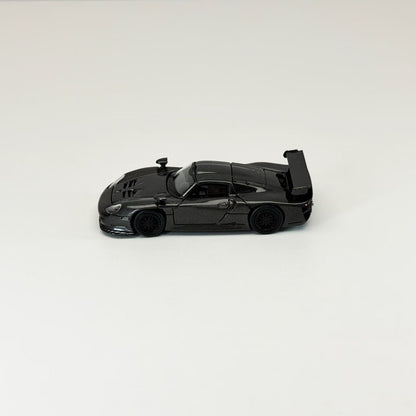 Transcend Model 1:64 Porsche 911 GT1 24h Le Mans GT1 1997 Full Carbon Black Openable Front and Rear Hood with Detail Engine in Premium Box Packaging