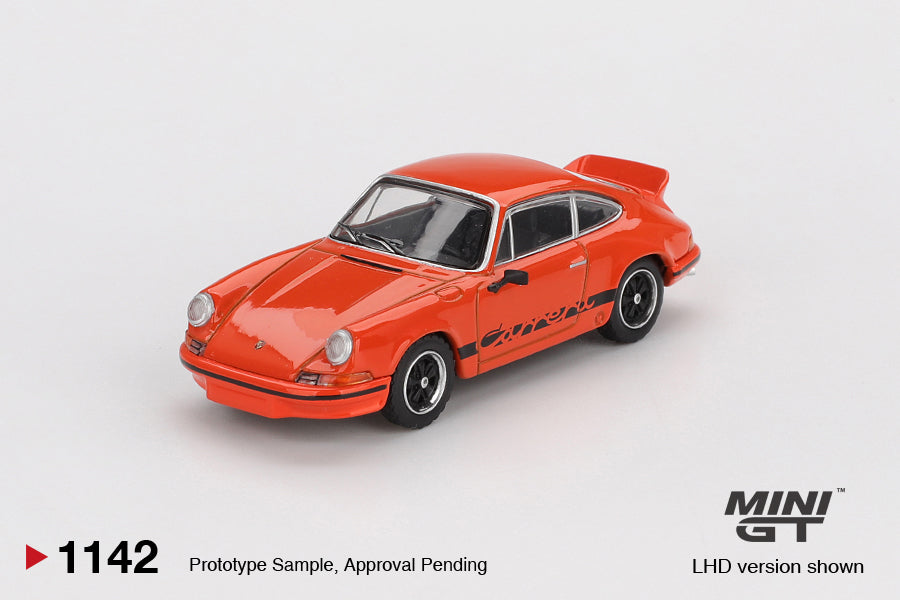 Mini GT 1:64 Porsche 911 Carrera RS 2.7 Tangerine with Black Livery (MGT01142-CH)