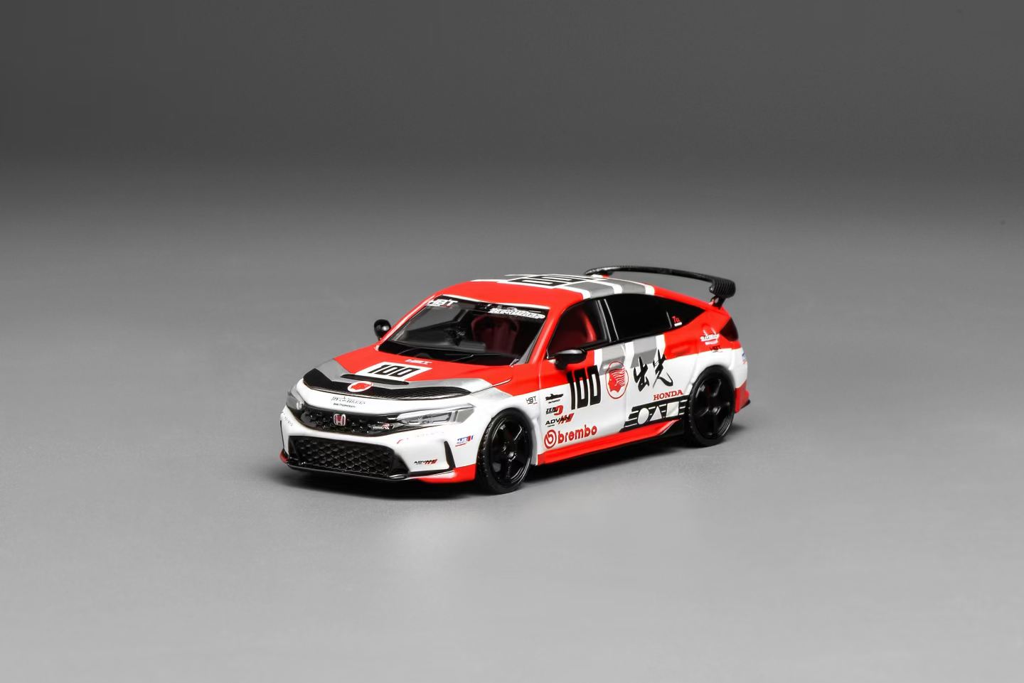 Motorhelix 1:64 Honda Civic Type-R FL5 Idemitsu Motion 100 Openable Front Hood Detailed Engine - Honda Official Licensed