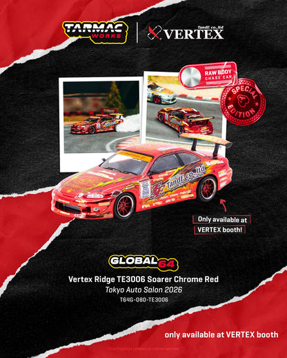 Tarmac Works 1/64 Toyota VERTEX Ridge TE3006 Soarer Chrome Red - Tokyo Auto Salon 2026 Special Edition - Tarmac Works GLOBAL64