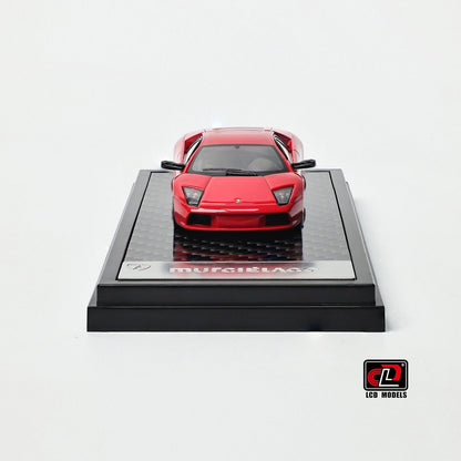 LCD 1:64 Lamborghini Murcielago Red Openable Engine Hood with Detailed Engine Lamborghini Official Licensed