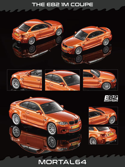 Mortal 1:64 BMW 1M Coupe E82 Valencia Orange in Premium Box Packaging