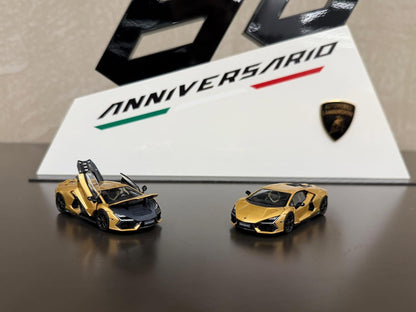 Hung Hing 1:64 Lamborghini Revuelto LB744 V12 PHEV Gold Official Licensed Hobby Expo China 2026 Limited Edition (Openable All Doors and Hoods with Detailed Engine)