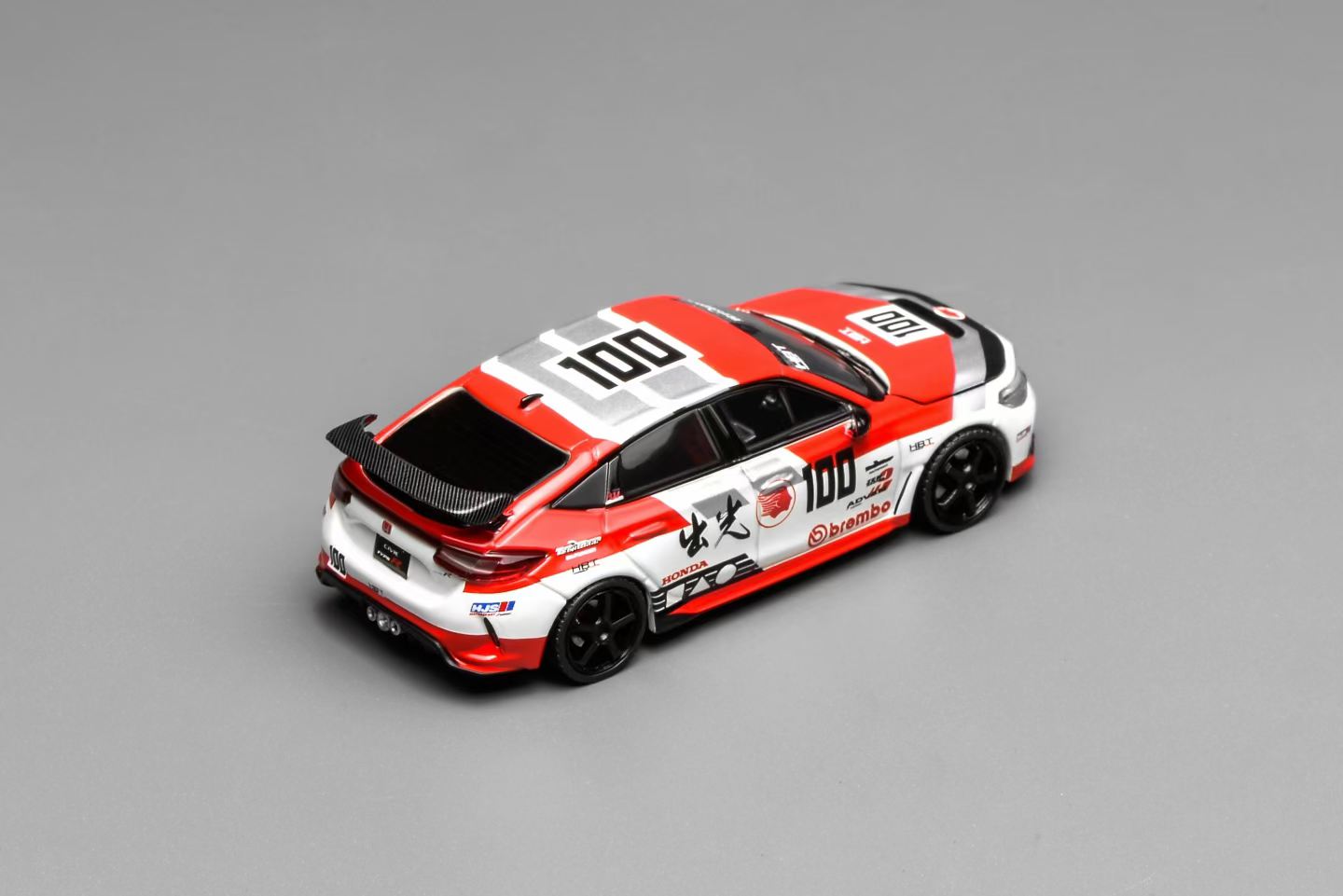 Motorhelix 1:64 Honda Civic Type-R FL5 Idemitsu Motion 100 Openable Front Hood Detailed Engine - Honda Official Licensed