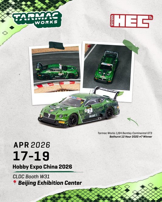 Tarmac Works 1/64 Bentley Continental GT3 Bathurst 12 Hour 2020 Winner #7 HOBBY EXPO CHINA Event Special Edition 2026