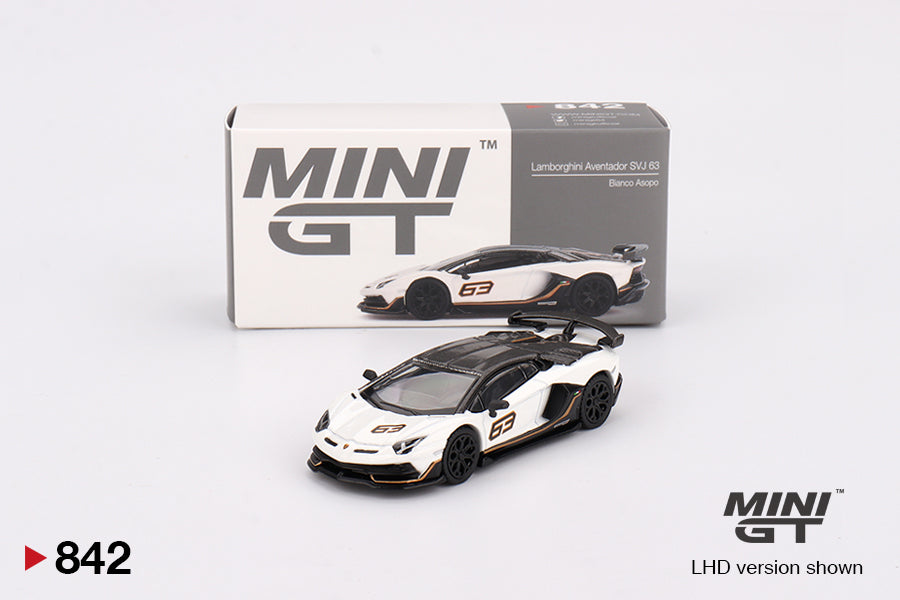 Mini GT 1:64 Lamborghini Aventador SVJ 63 Bianco Asopo (MGT00842-CH)