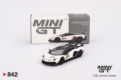 Mini GT 1:64 Lamborghini Aventador SVJ 63 Bianco Asopo (MGT00842-CH)