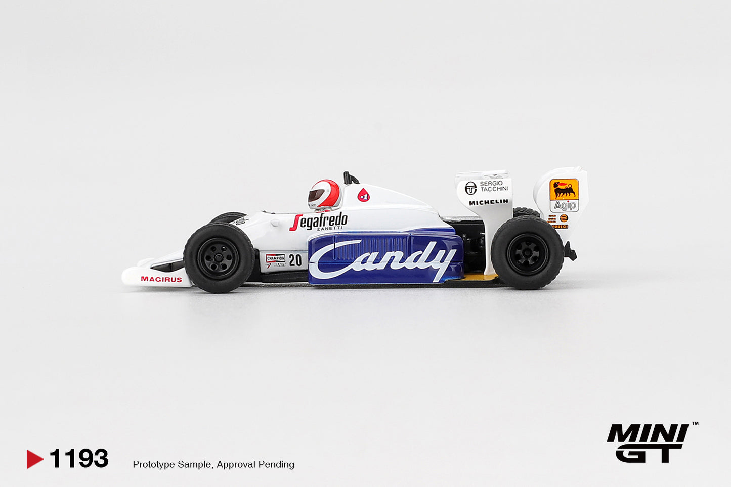 Mini GT 1:64 Toleman TG184 #20 Johnny Cecotto 1984 Monaco Grand Prix (MGT01193-CH)