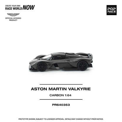 Pop Race 1:64 Aston Martin Valkyrie Carbon Opening Rear Hood Detailed Engine (PR640353)