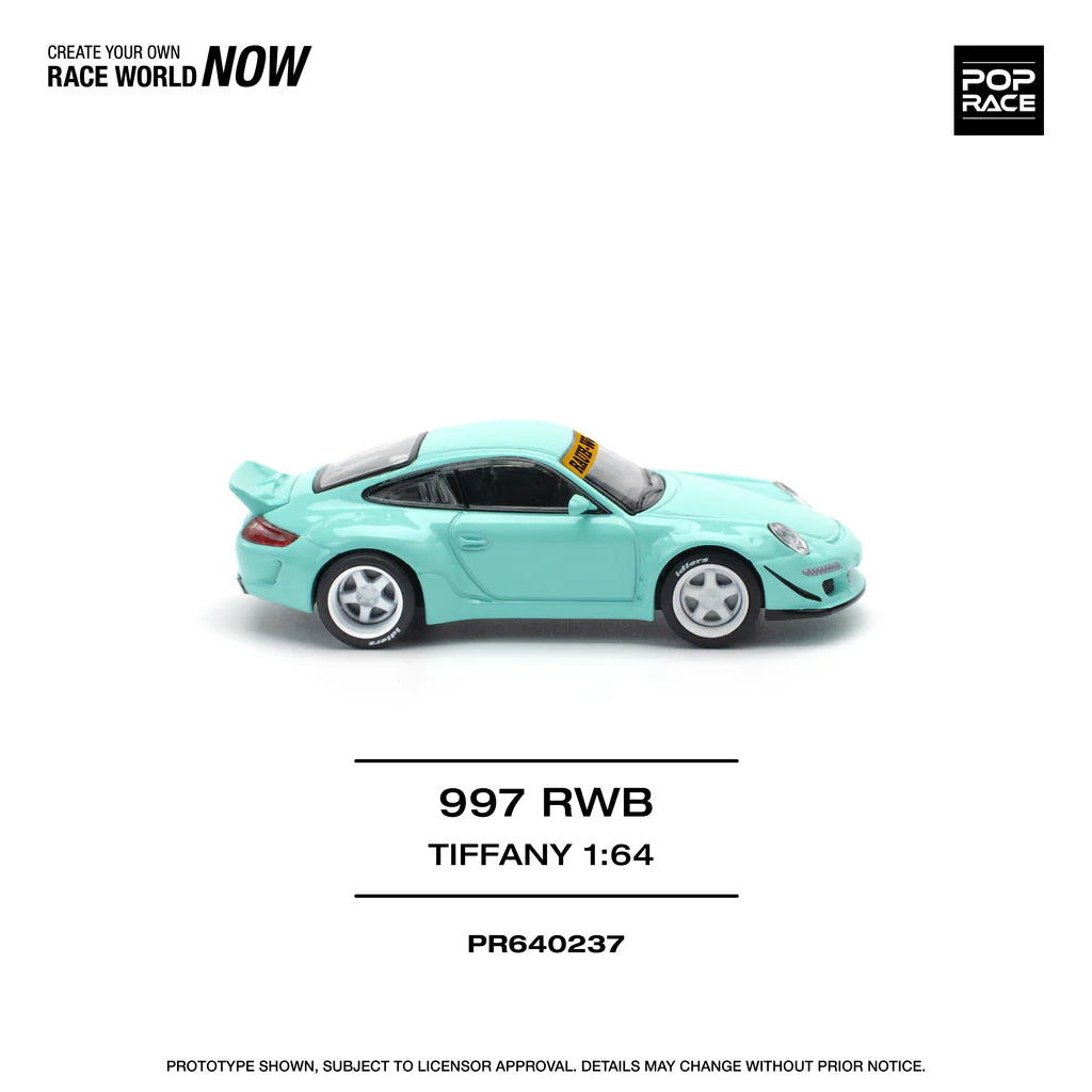 Pop Race 1:64 Porsche RWB 997 Tiffany Blue (PR640237)
