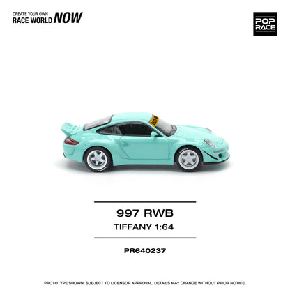 Pop Race 1:64 Porsche RWB 997 Tiffany Blue (PR640237)