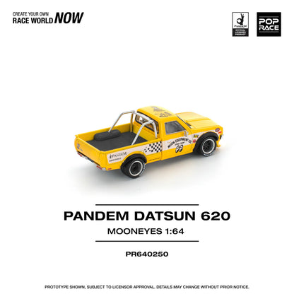 Pop Race 1/64 PANDEM Datsun 620 Pick Up Truck Mooneyes Openable Front Hood Detailed Engine (PR640250)