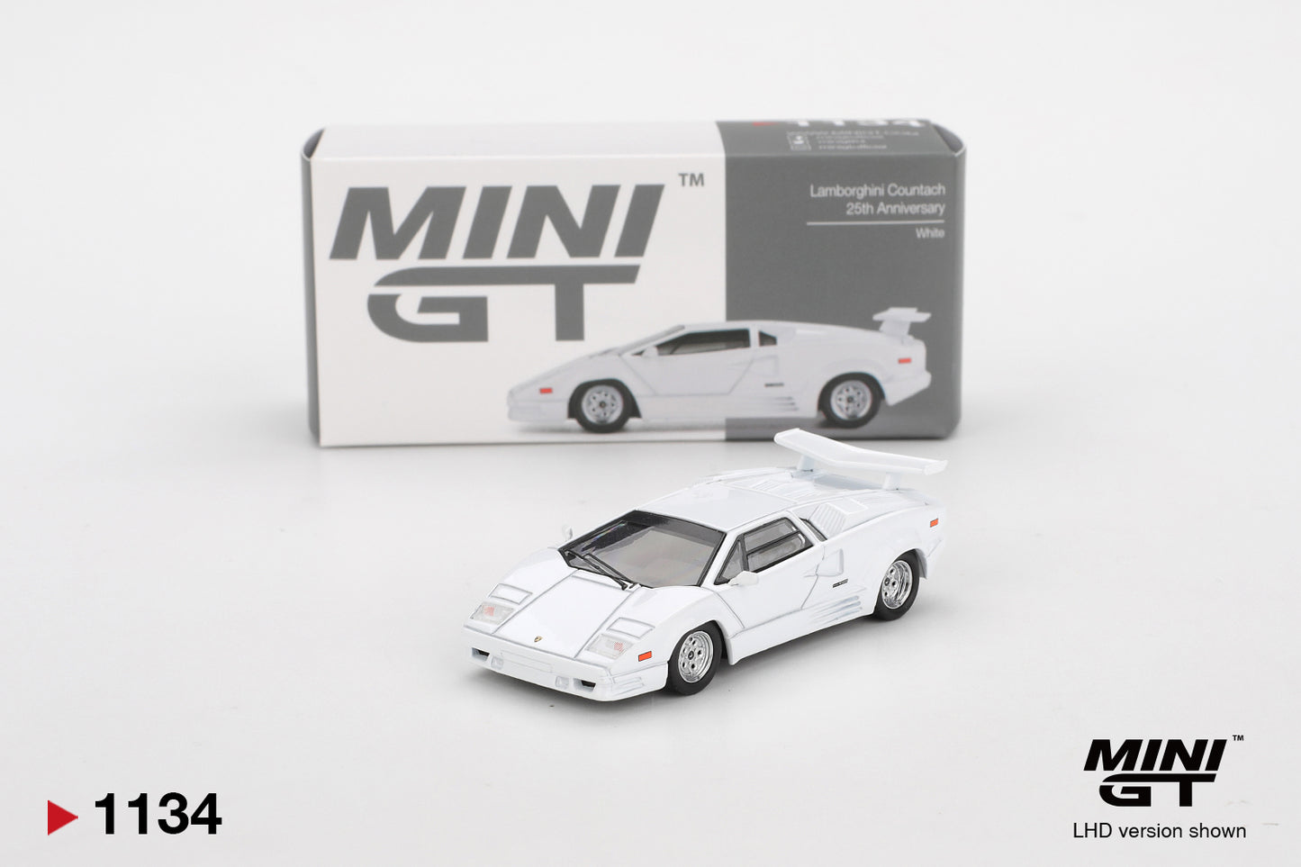 Mini GT 1:64 Lamborghini Countach 25th Anniversary White (MGT01134-CH)