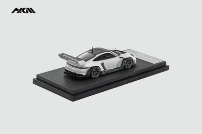 HKM 1:64 911 (992) GT3 R Rennsport Single Seat Track Edition Brumos Spoiler White