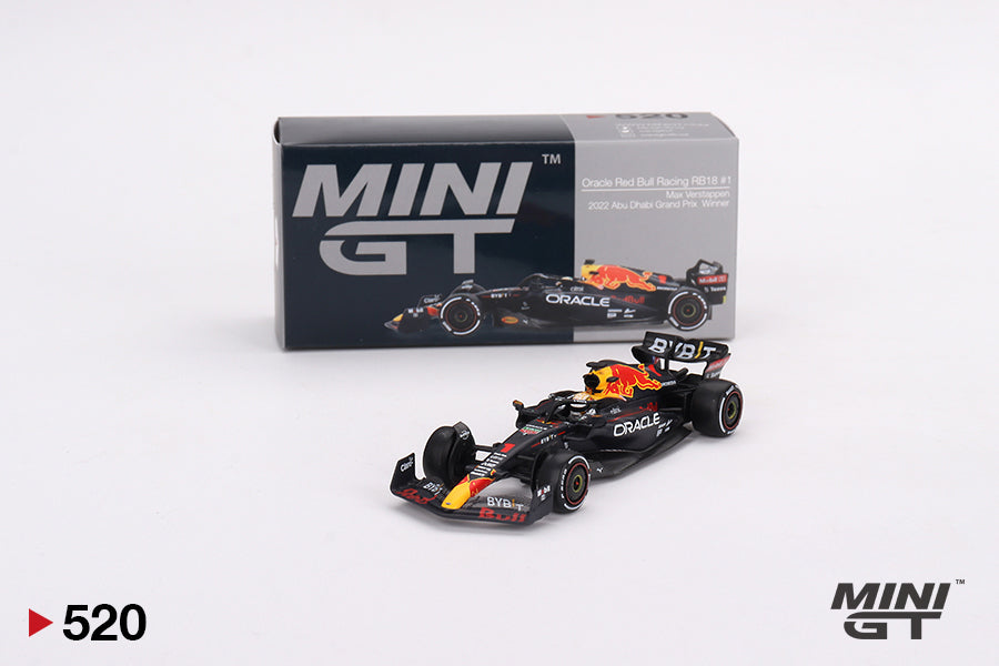 Mini GT 1/64 Oracle Red Bull Racing RB18 #1 Max Verstappen 2022 Abu Dhabi Grand Prix Winner (MGT00520)
