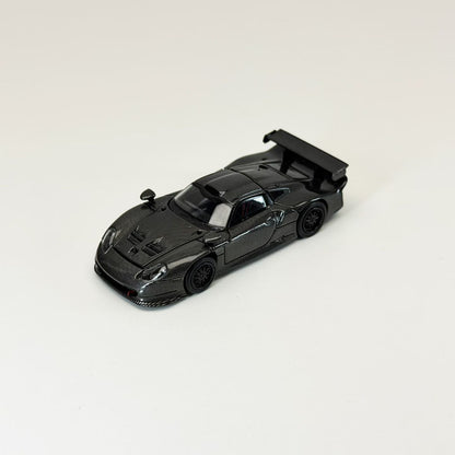 Transcend Model 1:64 Porsche 911 GT1 24h Le Mans GT1 1997 Full Carbon Black Openable Front and Rear Hood with Detail Engine in Premium Box Packaging