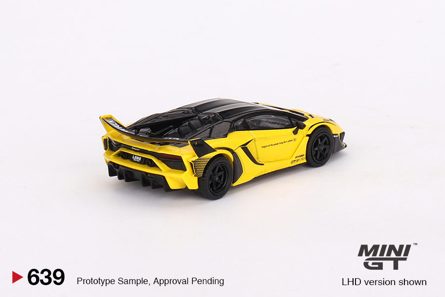Mini GT 1:64 Lamborghini LB-Silhouette WORKS Aventador GT EVO Yellow LHD (MGT00639-CH)