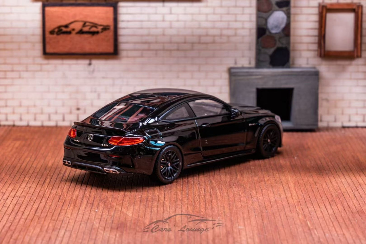 [Premium Resin Model] Car Lounge 1:64 Mercedes-Benz C63S Coupe C-Class W205 Obsidian Black Premium Box Packaging (Limited to 399 Pieces)