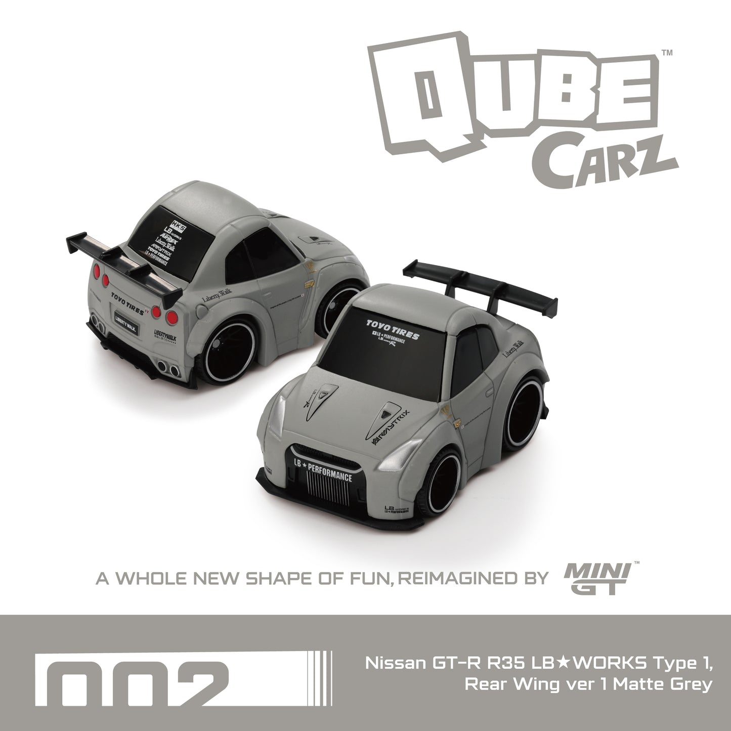 Mini GT 1:64 QubeCarz Nissan LBWK Liberty Walk 6 Cars Full Set in Sealed Box - Chance of a Chase Car (QZ00101-QZ00502)
