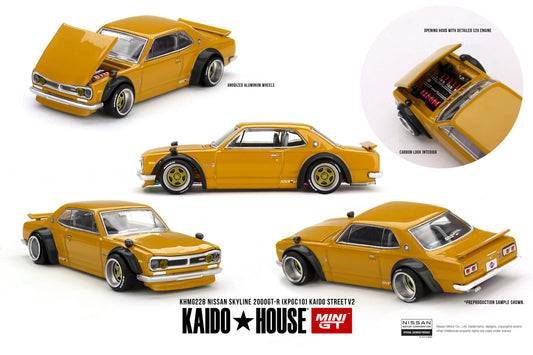Mini GT 1:64 Nissan Skyline 2000 GT-R (KPGC10) Kaido Street V2 (KHMG228)