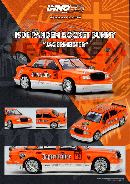 INNO64 1:64 PANDEM ROCKET BUNNY 190E JAGERMEISTER (IN64-190EP-JGMT)