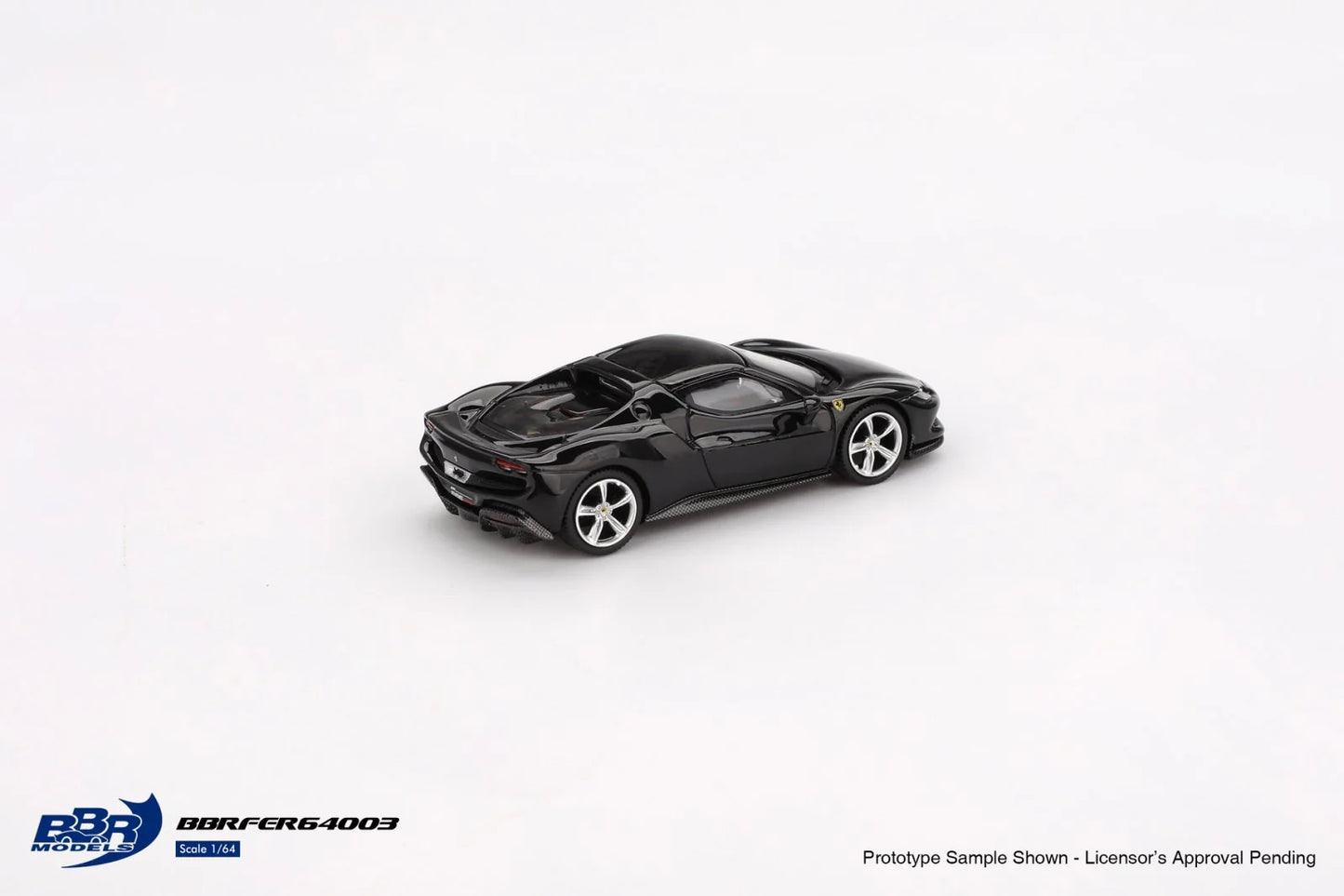 BBR 1:64 FERRARI 296 GTB NERO DAYTONA Official Licensed (BBRFER64003)