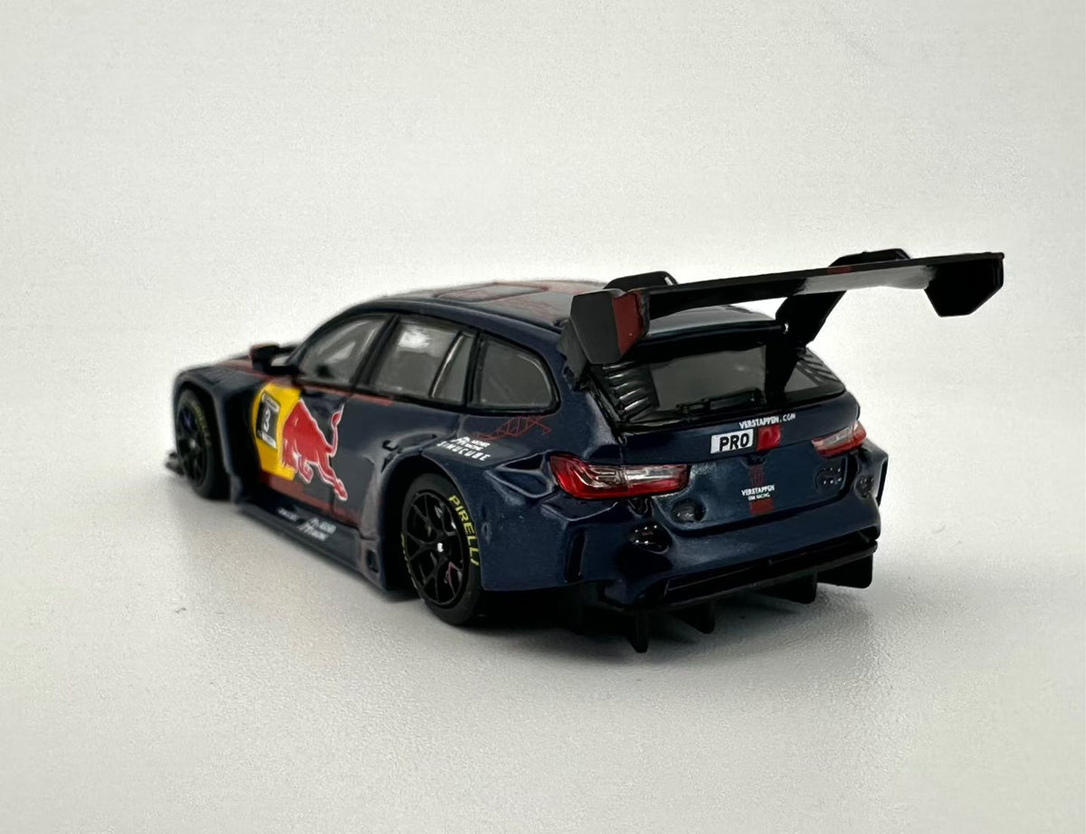 JICAR 1:64 M3 G81 Wagon Touring 24h Nurburgring Matt Blue Red Bull in Premium Box Packaging