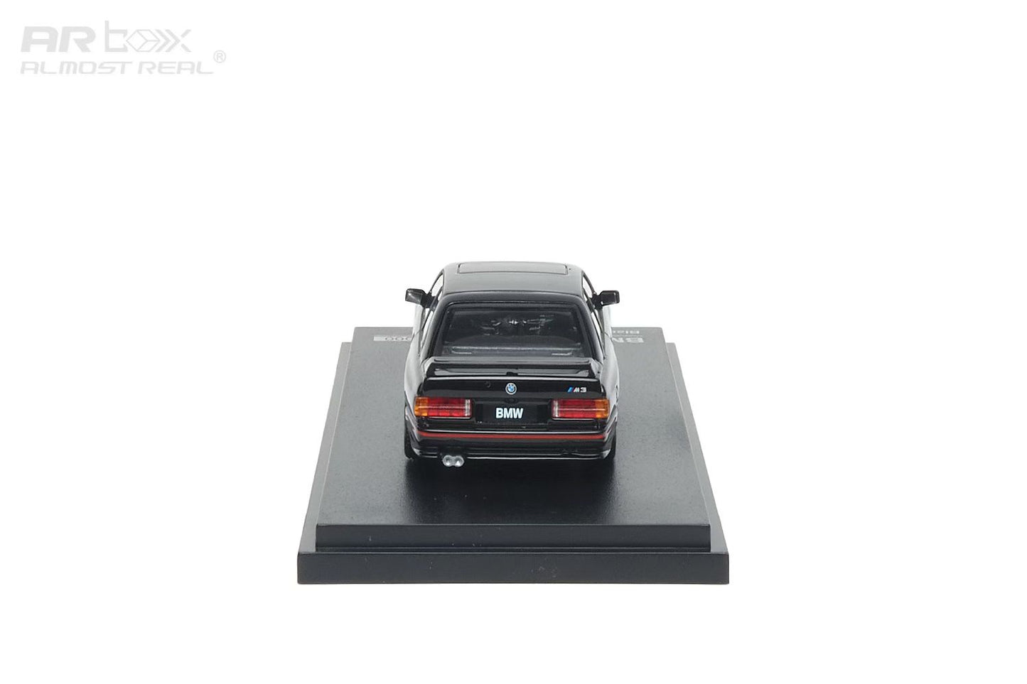 AR Box 1:64 BMW M3 MK1 E30 3 Series Sedan Black with Red Line Included Individual Numbered Collector Card BMW Official Licensed (630101001)