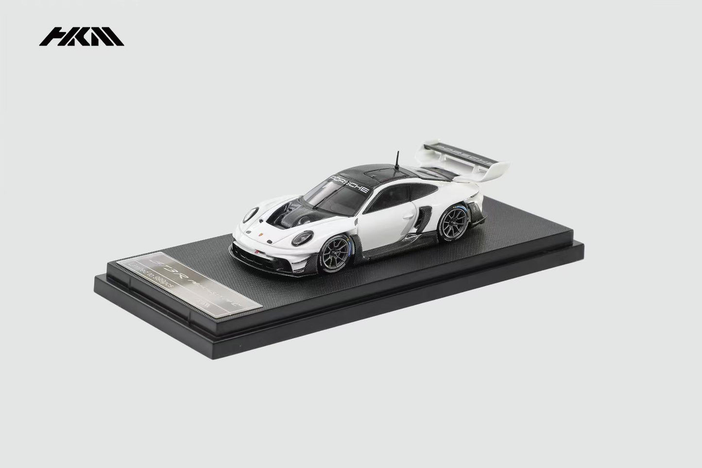 HKM 1:64 911 (992) GT3 R Rennsport Single Seat Track Edition Brumos Spoiler White