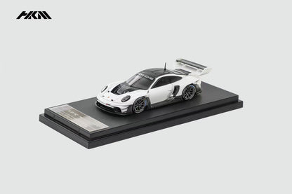 HKM 1:64 911 (992) GT3 R Rennsport Single Seat Track Edition Brumos Spoiler White