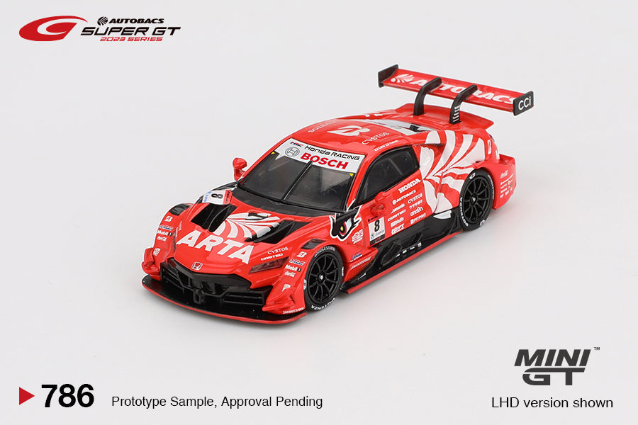 Mini GT 1:64 Honda NSX-GT "Type S" GT500 #8 "ARTA MUGEN NSX-GT " ARTA 2023 SUPER GT Series in Blister Packaging (MGT00786-BL)