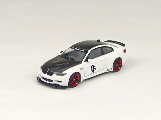 Fine Model 1:64 BMW M3 E92 LB-Works LBWK Pearl White with Decal Sticker