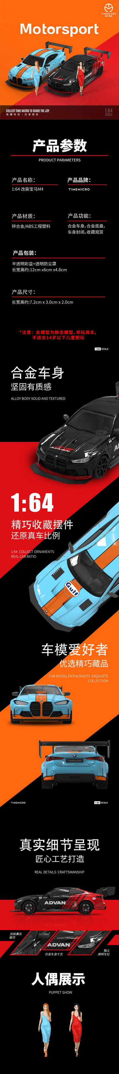 Time Micro 1:64 BMW M4 ADVAN Edition
