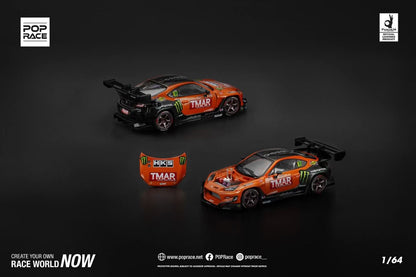 Pop Race 1:64 Toyota Pandem GR86 ZN8 Diago Saito FDJ 2022 Rocket Bunny Openable Front Hood Detailed Engine (PR640265)