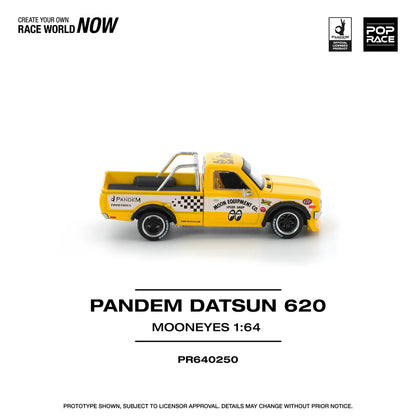 Pop Race 1/64 PANDEM Datsun 620 Pick Up Truck Mooneyes Openable Front Hood Detailed Engine (PR640250)