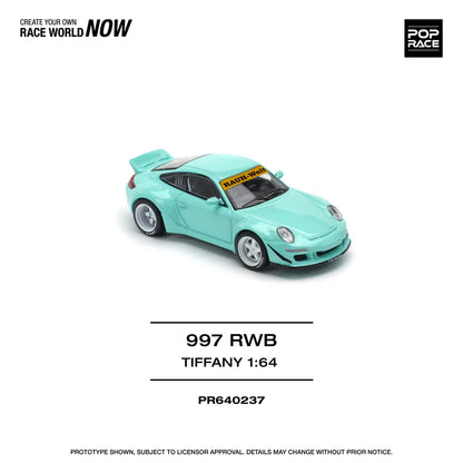 Pop Race 1:64 Porsche RWB 997 Tiffany Blue (PR640237)