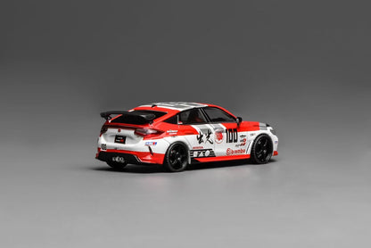 Motorhelix 1:64 Honda Civic Type-R FL5 Idemitsu Motion 100 Openable Front Hood Detailed Engine - Honda Official Licensed