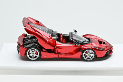 Street Buster 1:64 LaFerrari F150 Aperta Soft Top Rosso Maranello Metallic Red Openable Rear Hood Detailed Engine