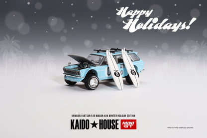 Mini GT 1:64 Datsun KAIDO 510 Wagon 4x4 Winter Holiday Edition Kaido House Christmas (KHMG092)
