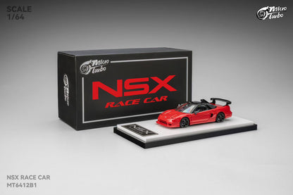 Micro Turbo 1:64 Honda NSX NA1 Race Car Classic Red Limited 999 Pieces (Folding Head Lights + Openable Engine Hood + Removable Detailed Engine)