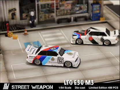Street Weapon 1:64 BMW M3 E30 Live to Offend LTO Custom DTM Race Edition
