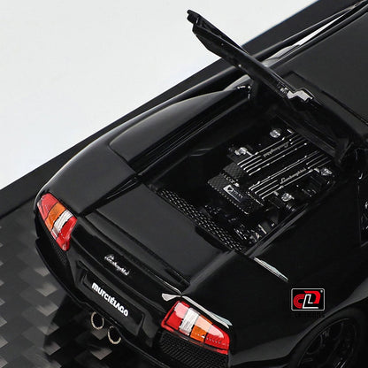 LCD 1:64 Lamborghini Murcielago Black Openable Engine Hood with Detailed Engine Lamborghini Official Licensed