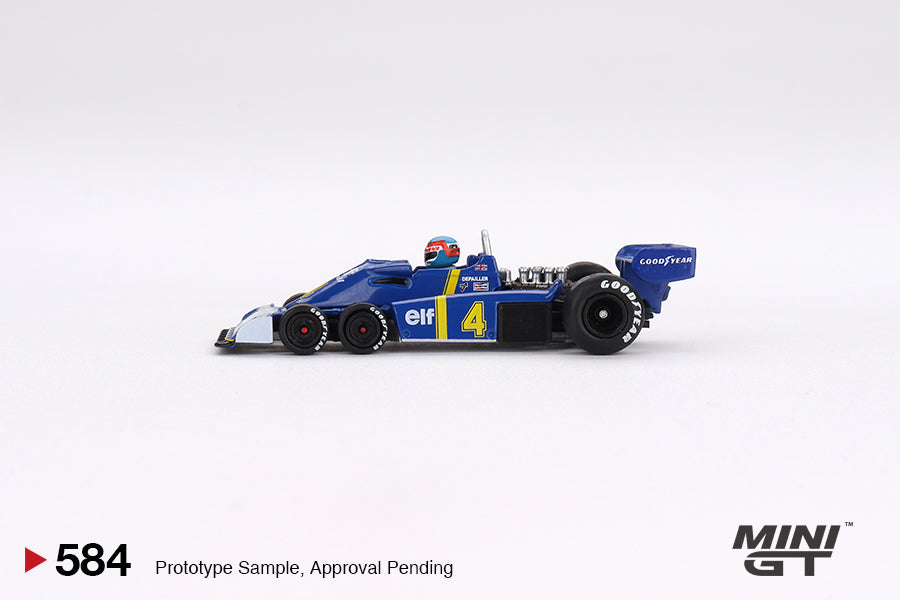 Mini GT 1:64 Tyrrell P34 #4 Patrick Depailler 1976 Swedish GP 2nd Place (MGT00584-CH)